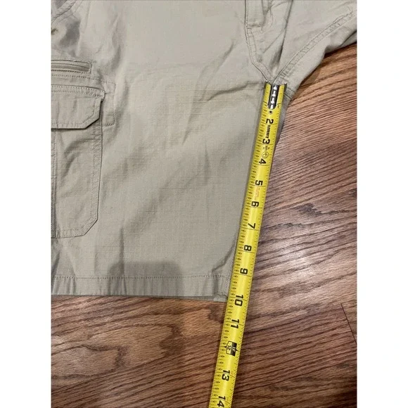 Wearfirst Men's Ripstop Cargo Shorts Tan Size 38 10" Inseam Stretchy Waist - Picture 5 of 5